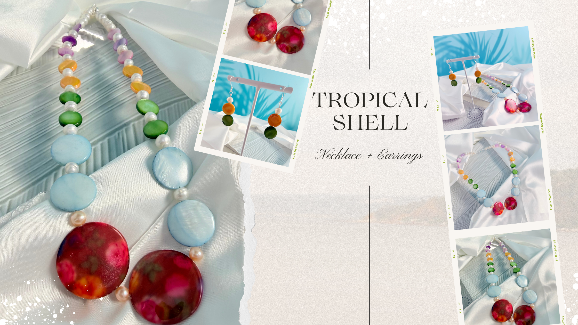 Mother of Pearl earrings & necklace